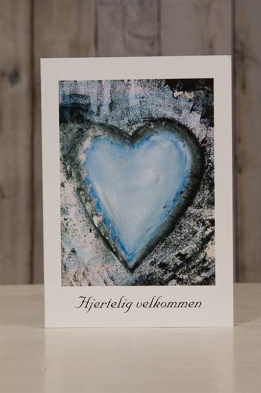 Invitasjonskort, Blått hjerte.