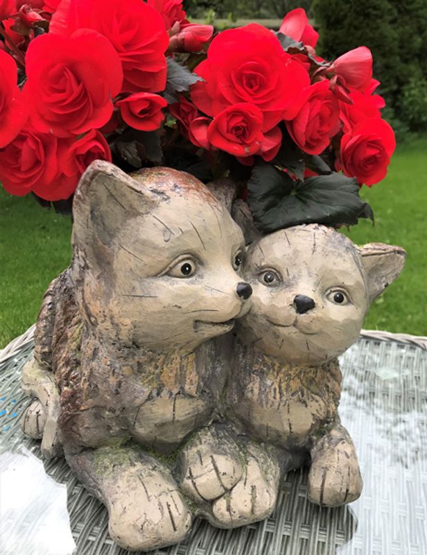 Hagepynt. Katt for planting av blomster.
