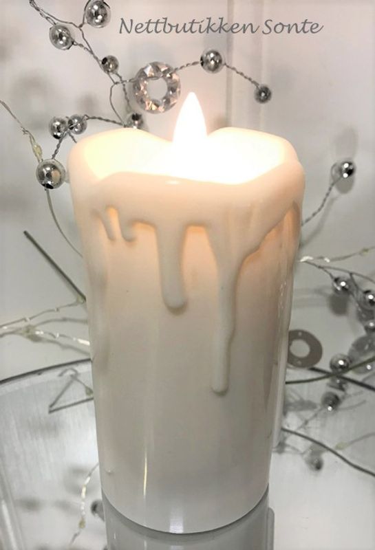 Led-kubbelys med 3D flamme.