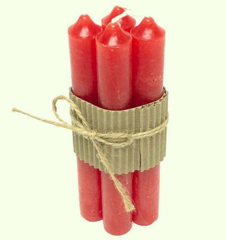 Kronelys, Røde, fire stk. bundet sammen.